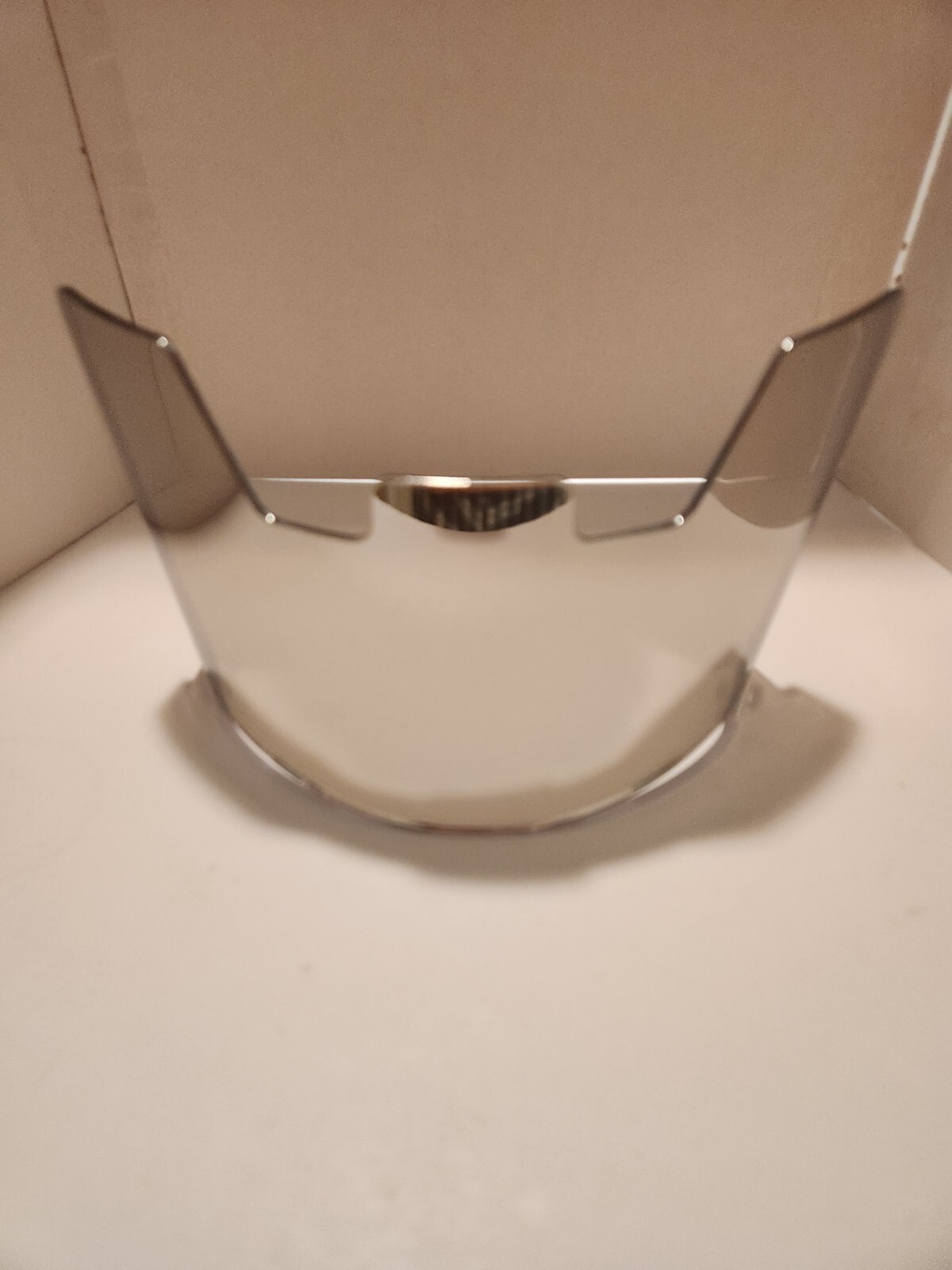 CLEAR MIRROR SILVER CHROME Full Size Football Visor, Eye Shield W/Quick Clips