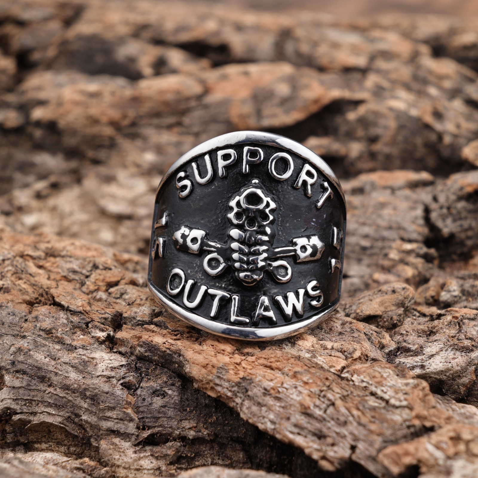 Support Outlaws M C  Stainless Steel Ring Size 11