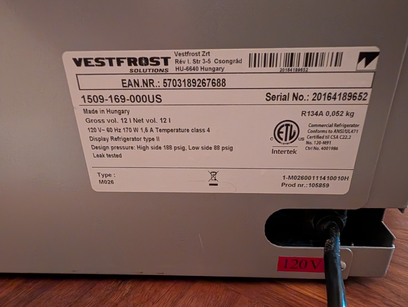 Red Bull Mini Fridge Bar Back Countertop VESTFROST BBC Commercial Rare