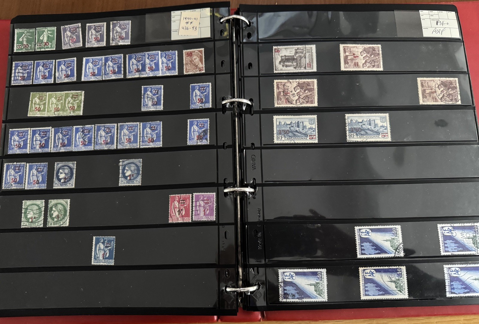 France Stamp Collection With 70 Pages PVC Album 1900-Modern-Some Early Good CV