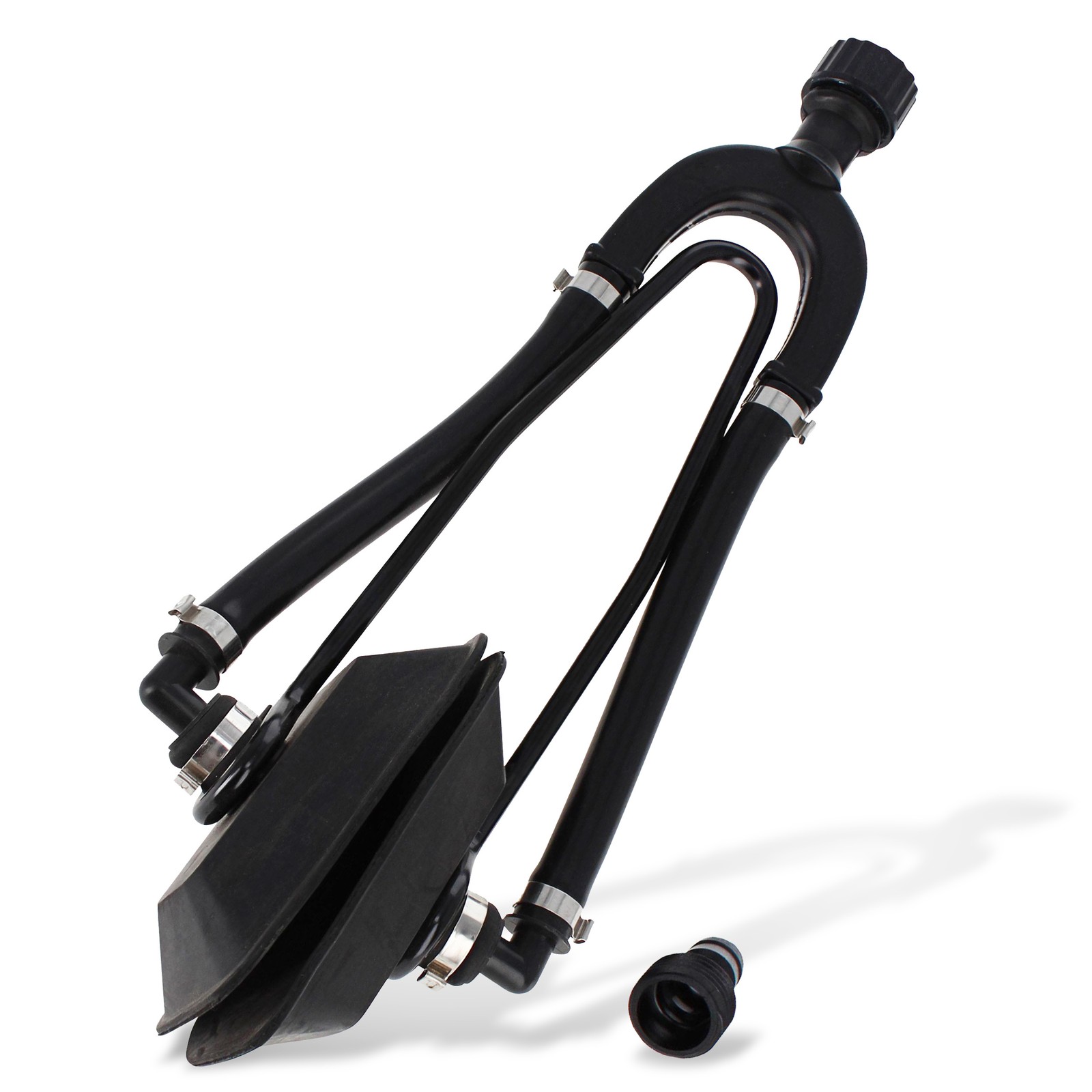 Dual Feed Boat Motor Flush Kit Muffs and Hose Fittings Outboard Engine Flushing