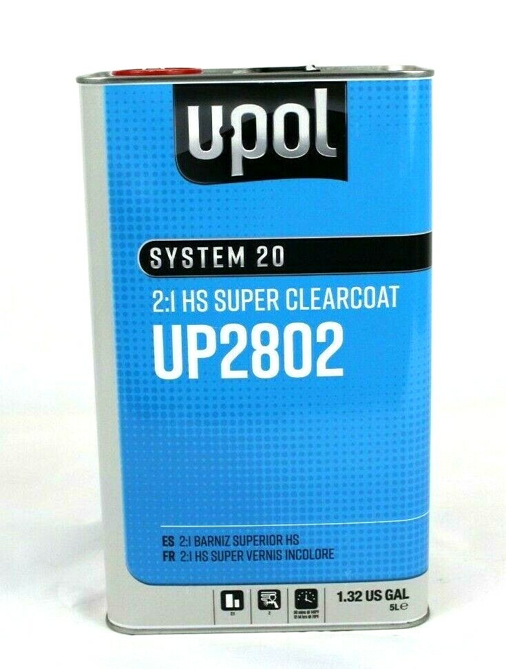 U-Pol UP2802 Clear Coat HS Super Clear Only or Kit with Hardener 2 to 1 Mix UPOL