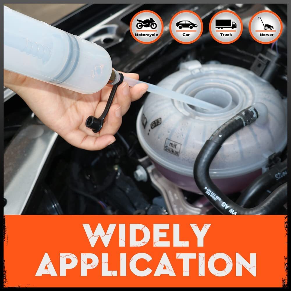 HORUSDY 500CC Fluid Extractor Automotive Oil Extractor Syringe Pump Manual