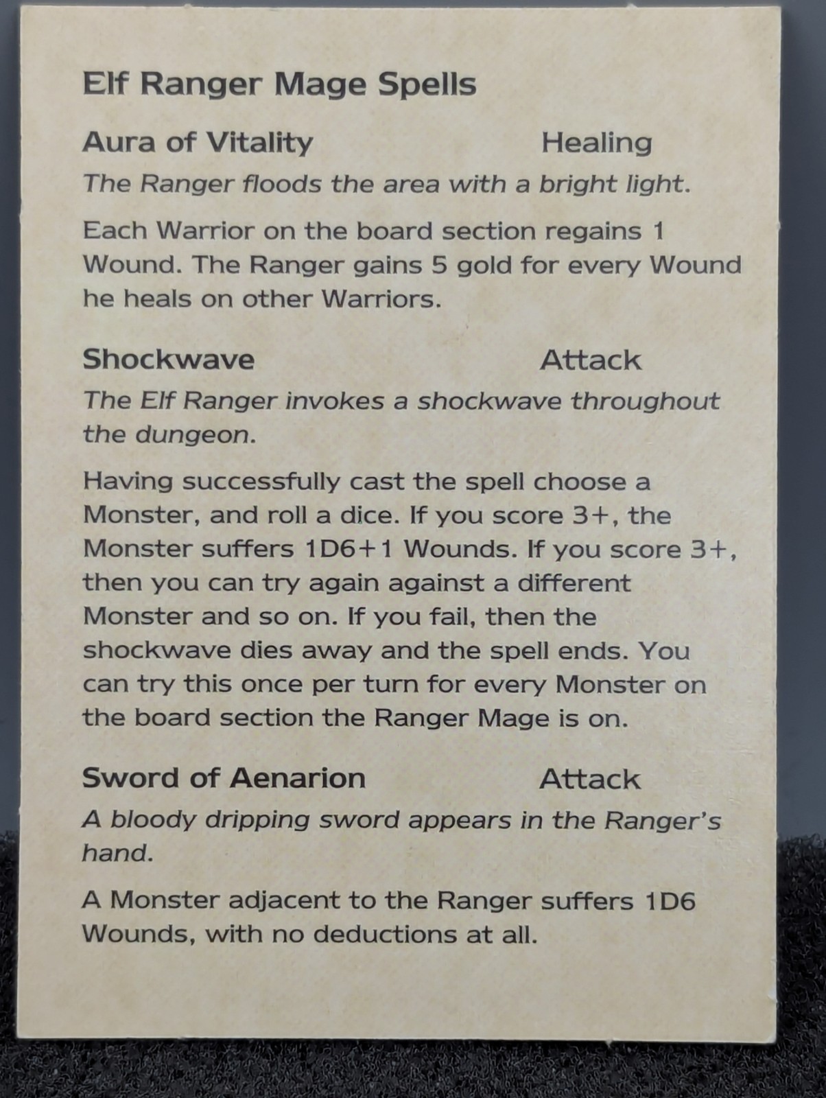 READ Warhammer Quest Warrior Pack - Elf Ranger - OOP Complete CIB