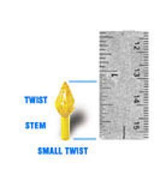 E657 - 54 Ceramic Christmas Tree Plastic Lights Bulbs- SMALL Twist - 9 Colors