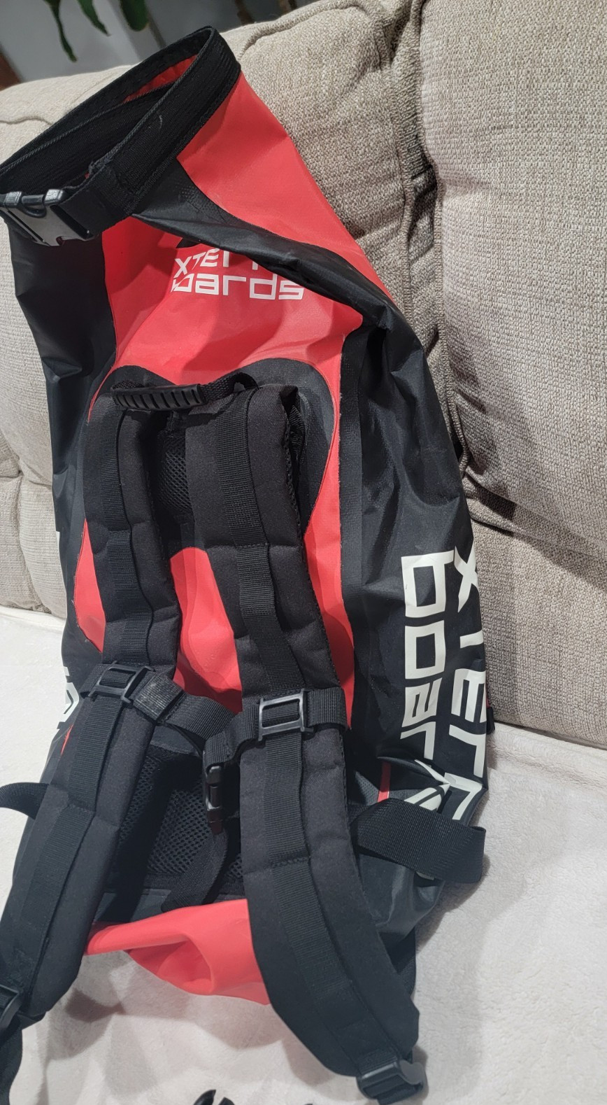 Xterra Boards Wetsuits Backpack Drybag Red & Black