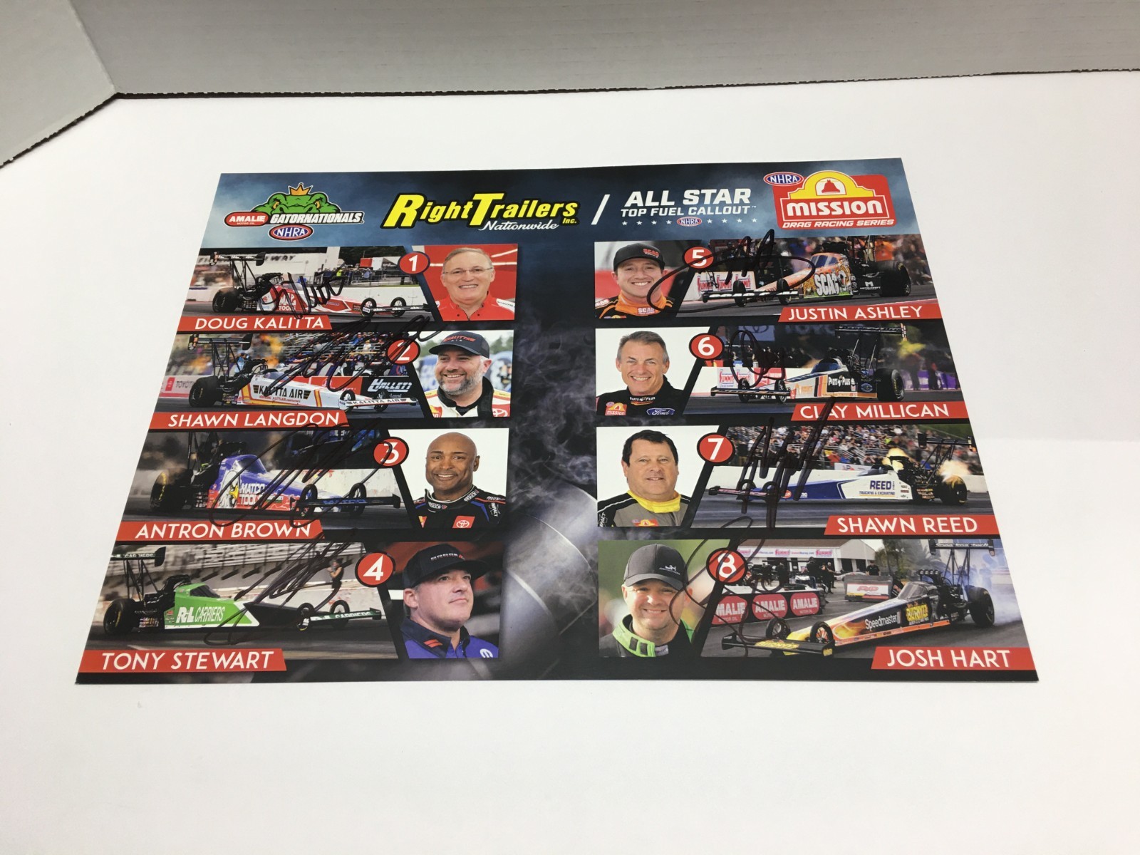 2026 TONY STEWART +7 NHRA "ALL-STAR TOP FUEL CALLOUT"  AUTOGRAPHED HERO CARD
