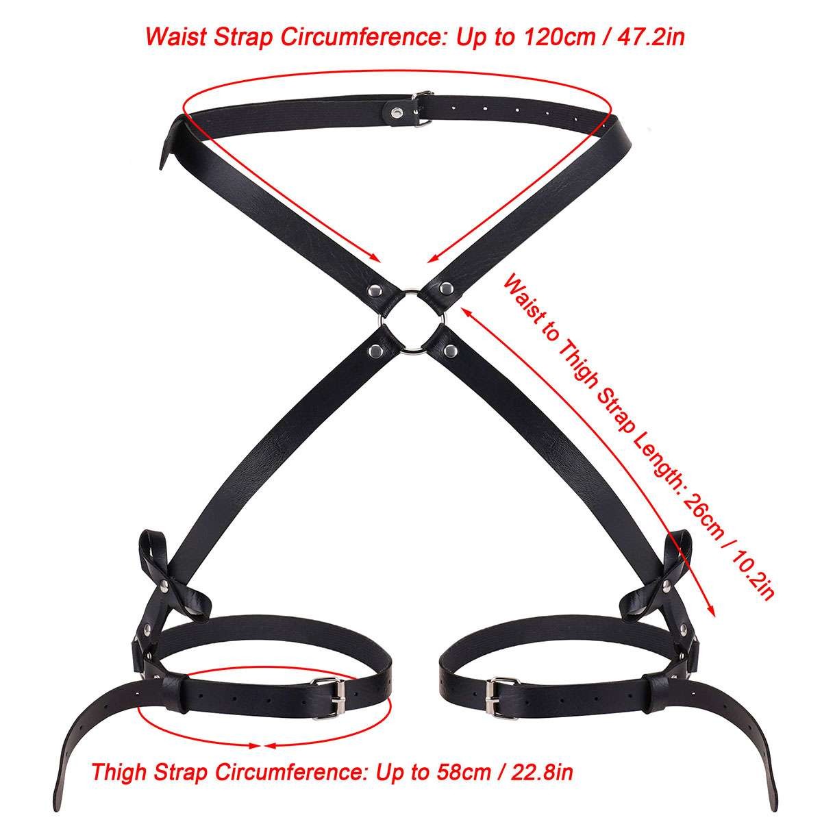 Sexy Women Leather Garter Body Harness Belt Strap Waist Leg Thigh Suspenders NEW