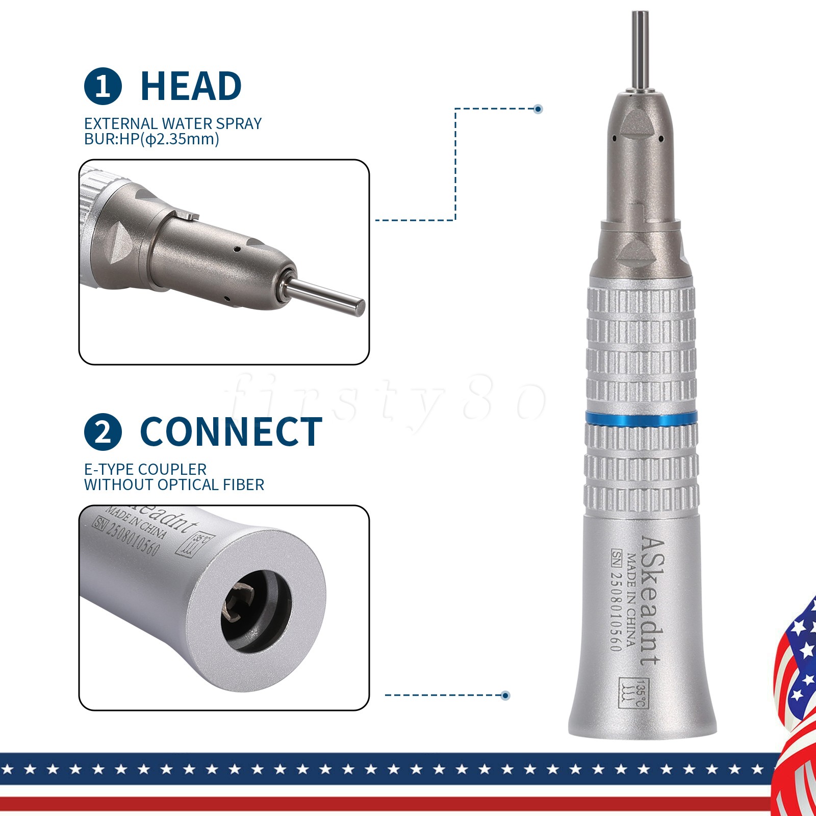 Estilo NSK Dental Contra Angulo Baja Velocidad Pieza de Mano Low Speed Handpiece