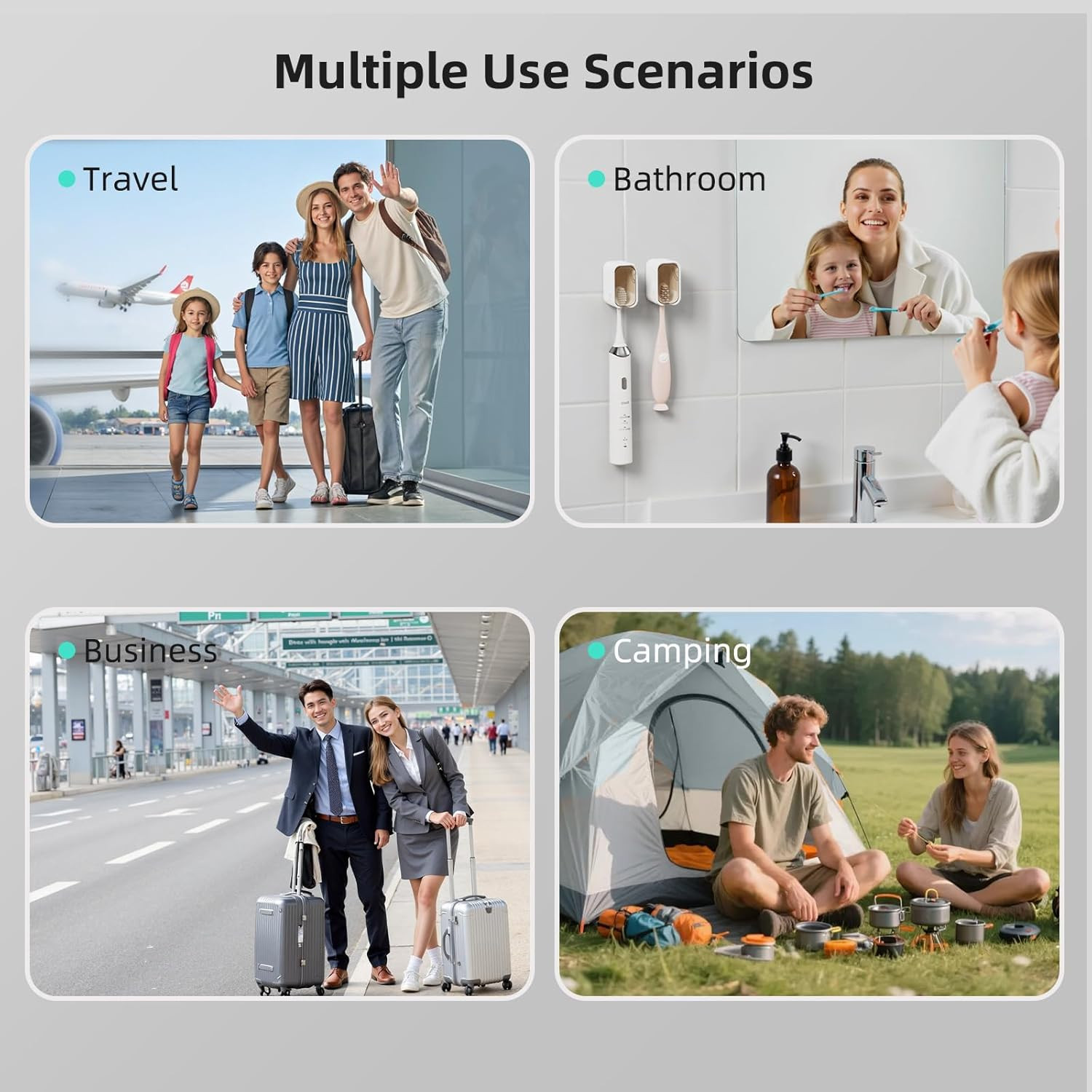 Travel Toothbrush Head Cover 2PCS, Electric Toothbrush Covers Caps, Ventilated T