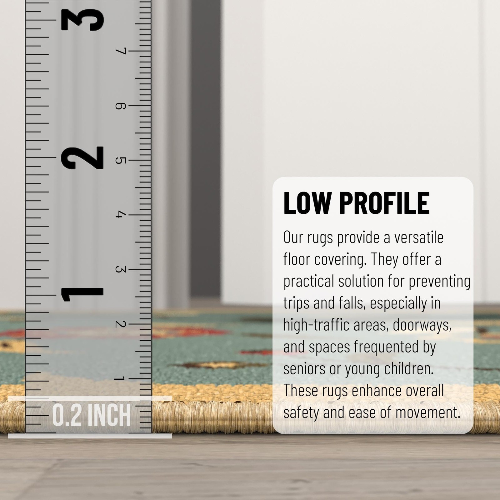 Hallway Runner Rug 20" x 59" Non Slip Floral Area Rugs Easy to Clean Laundry ...