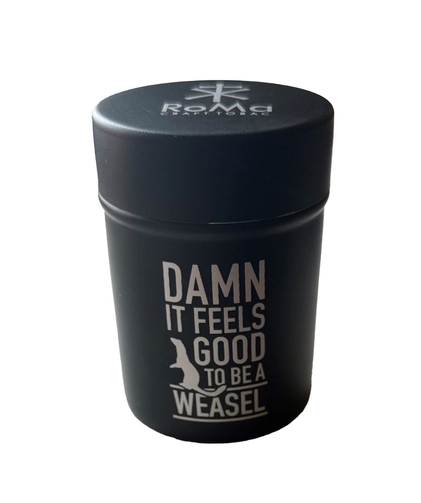 Xikar Roma Craft Ashtray Can 424ACBK - Mat Black - Fits in Cup Holder