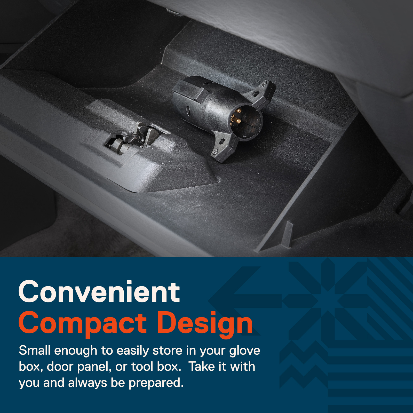 7 Pin Blade to 6 Pin Round Trailer Adapter Wiring Plug For RV Tow Truck Lights