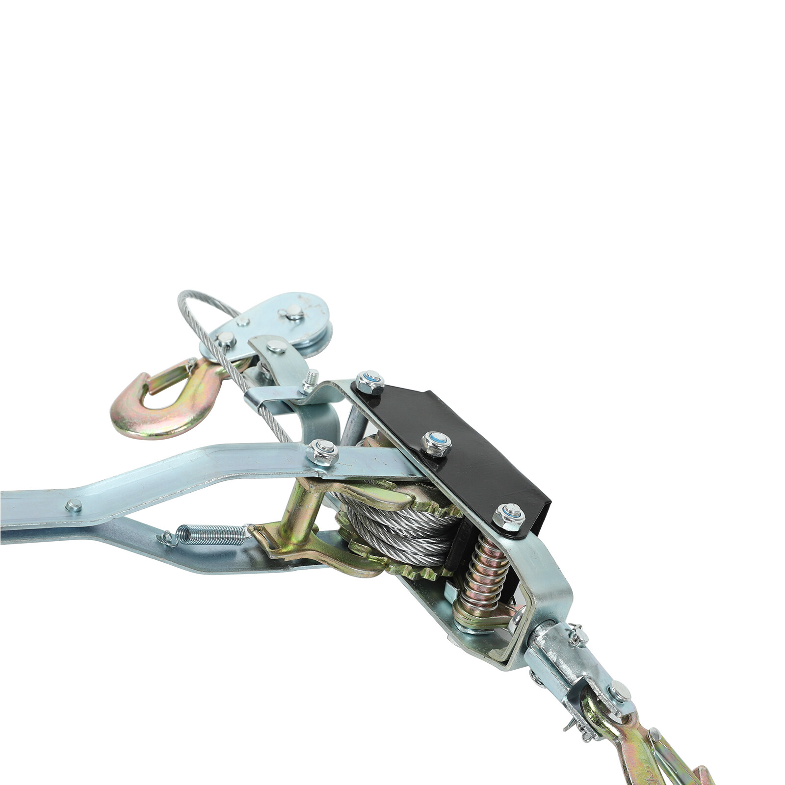 5 Ton Hand Puller Heavy Duty Winch Pull Hoist Come Along Cable 3 Hooks 2 Gear US
