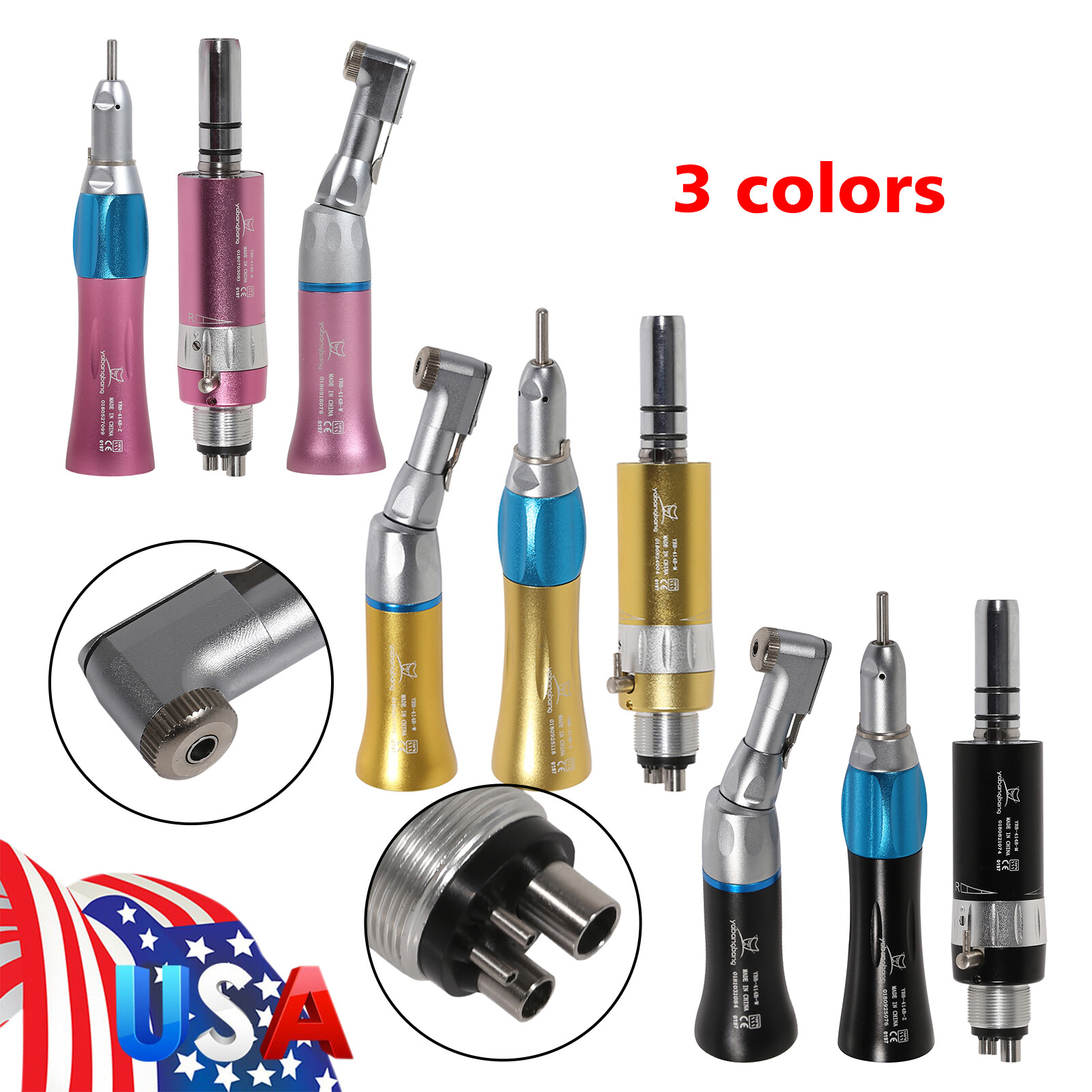 Dental low slow speed straight handpiece/ contra angle/ air motor 2/4 NSK E-type