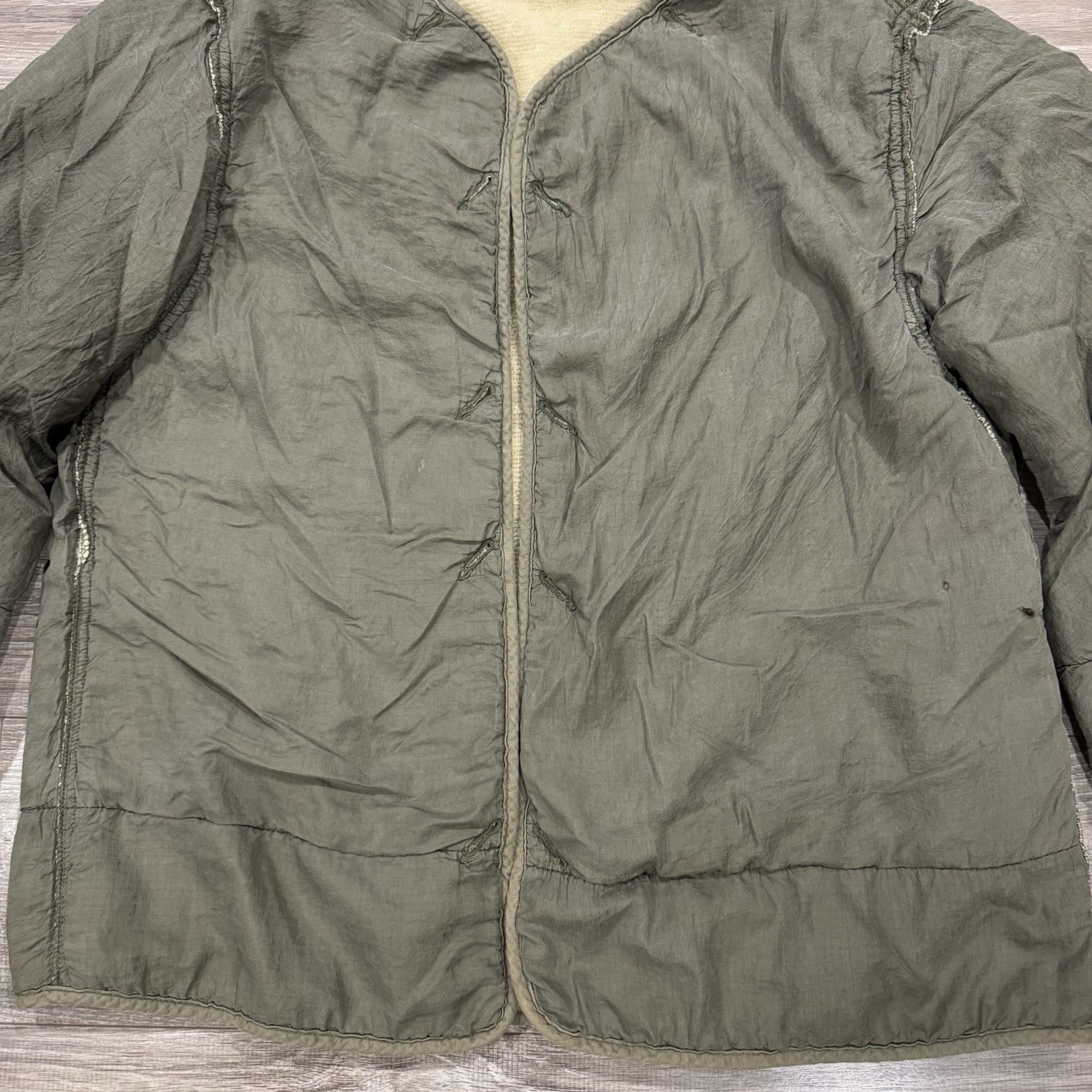 M-1951 Fishtail Parka Jacket Liner US Army Military Korean War Large Read Vtg