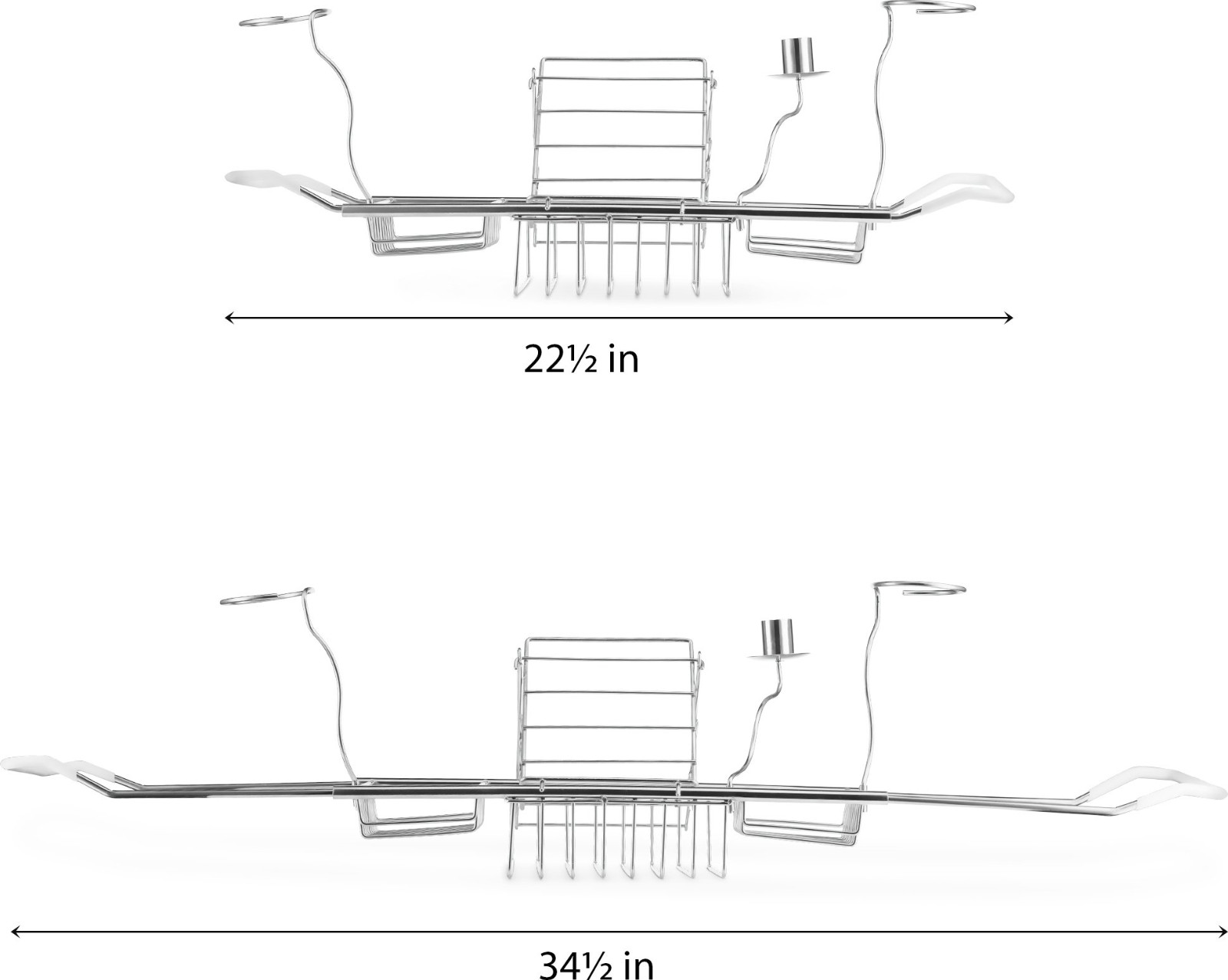 Bathtub Tray Caddy Stainless Steel - Bath Tub Caddy Rack & Organizer With Stand