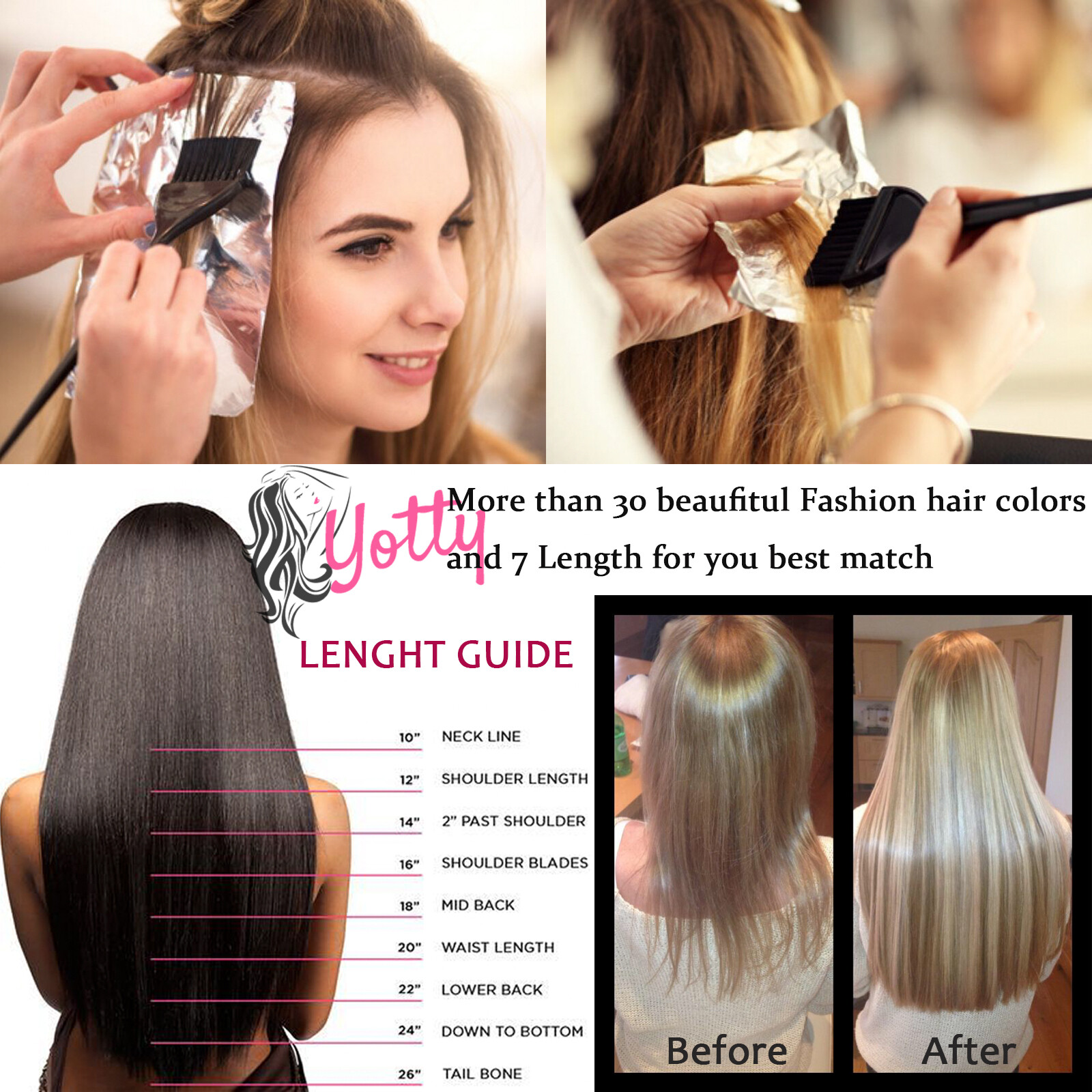 Micro Ring Loop Tip Remy Human Hair Extensions Straight Micro Beads Link Hair US