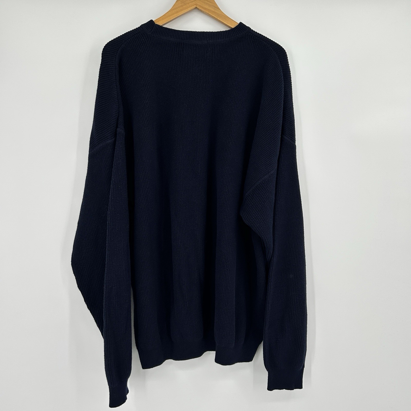 Vintage 90s Fisherman Sweater Mens XXXL Tall Ribbed Chunky Preppy Grunge Indie