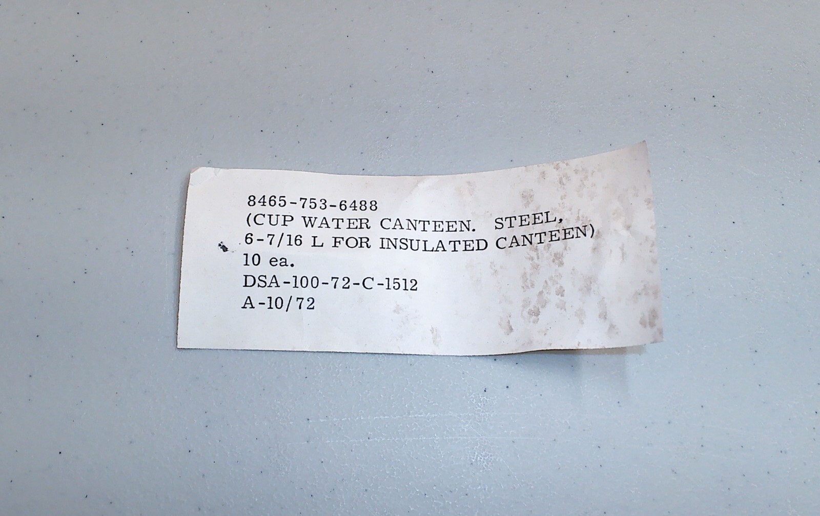 Vintage Vietnam Era 1972 USGI WYOTT Stainless Steel Arctic Canteen Cup w/ Handle