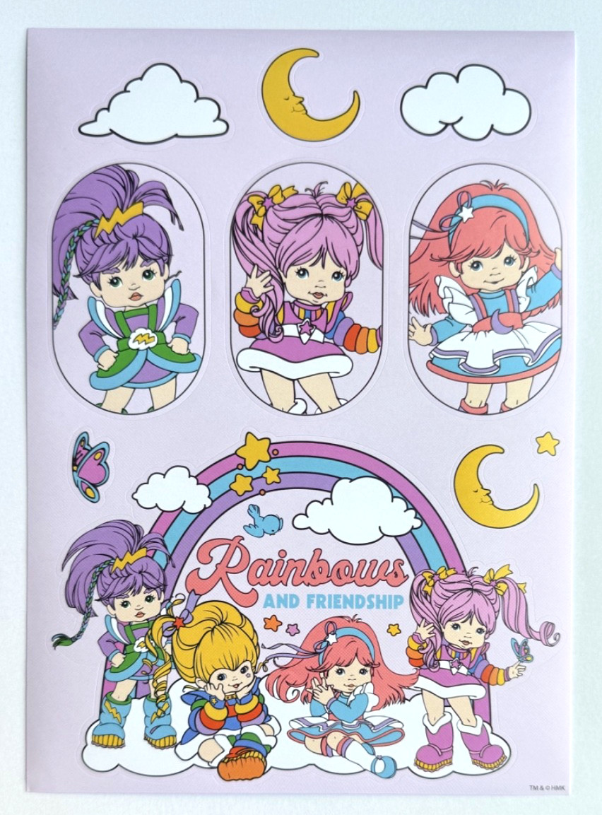 Hallmark HMK 🌈 Rainbow Brite 🌈 Sticker Sheet Moonglow Tickled Pink & Stormy