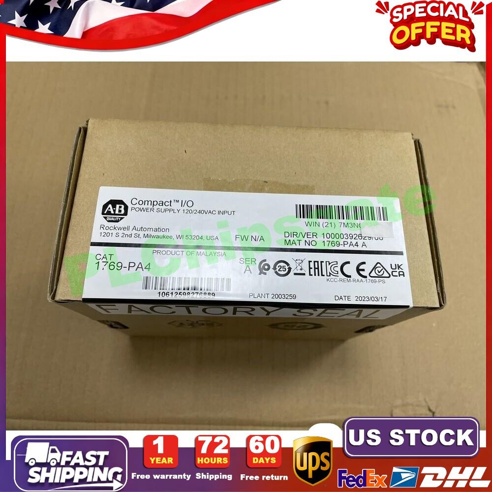 Allen-Bradley New Sealed 1769-PA4 CompactLogix Power Supply 1769PA4 US Free Tax