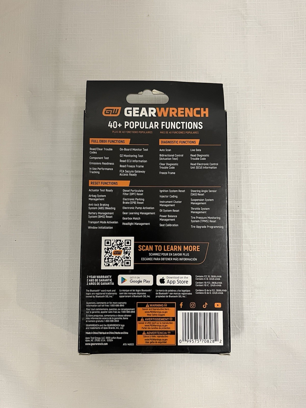 GearWrench Professional Bi-Directional Diagnostic Scan Tool (GWSMARTBT)