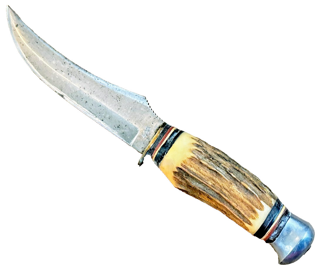 Vintage GERMAN BOWIE KNIFE EDGE BRAND #496 Solingen Germany Antique RARE KNIVES