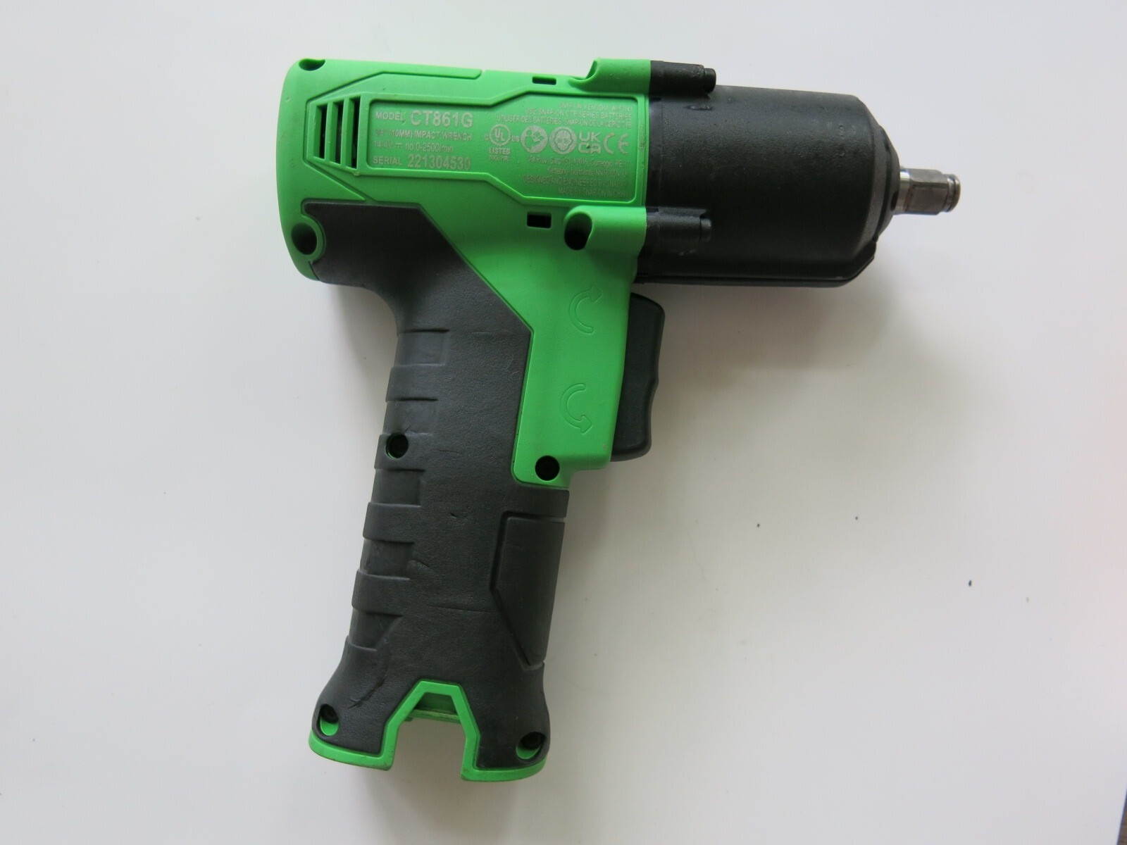 SNAP-ON Tools CT861 3/8 Brushless Cordless 14.4v Impact Gun/Wrench Extreme Green