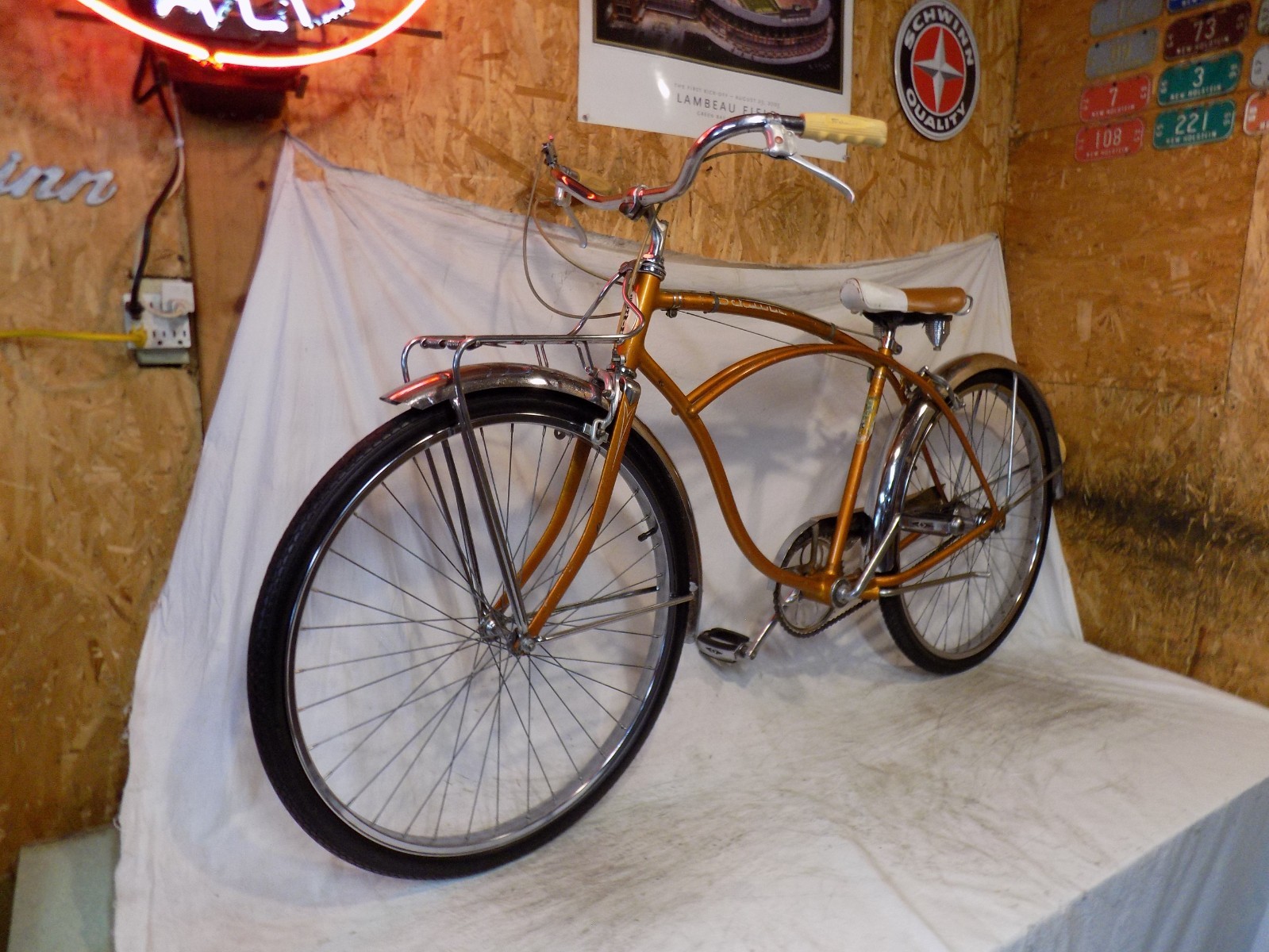 1965 SCHWINN CORVETTE II MENS 3-SPEED COPPERTONE CRUISER BIKE JAGUAR PANTHER S7!