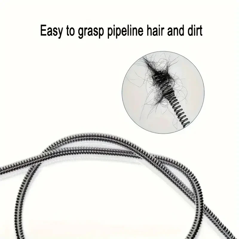 Manual Drain Snake Clog Remover - 10-Foot Metal Tool for Sinks, Drains, Toilets