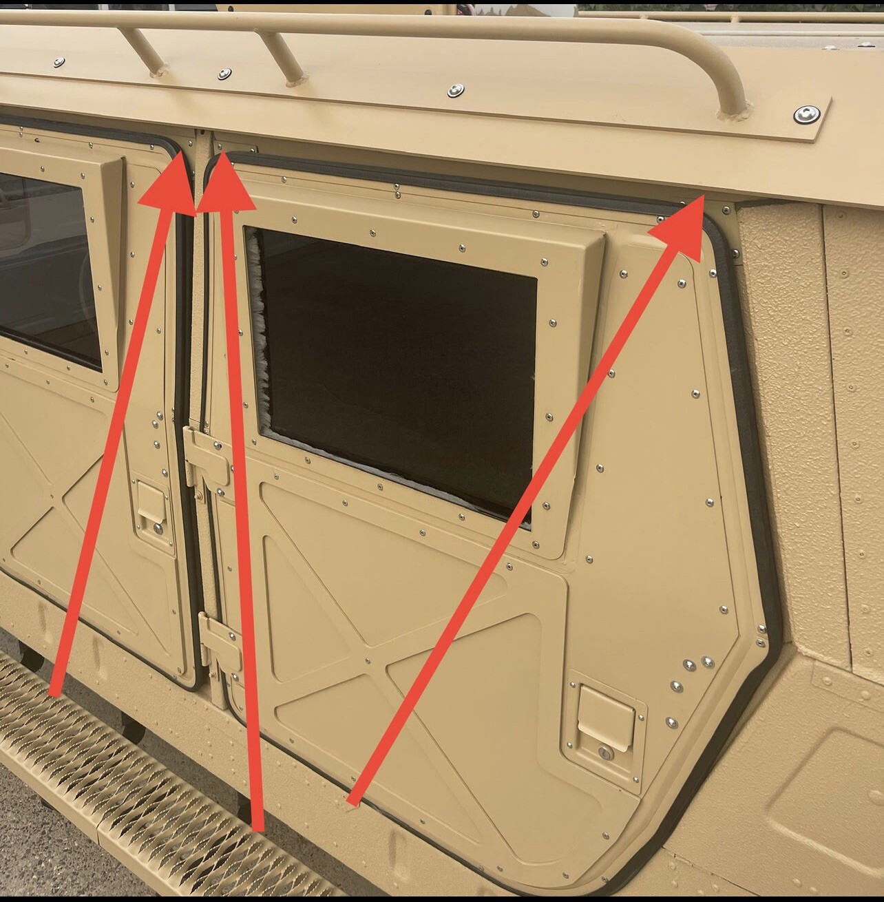 4PC Door Gap Filler Kit For Hard Or Soft Doors fits All Models HUMVEE M998