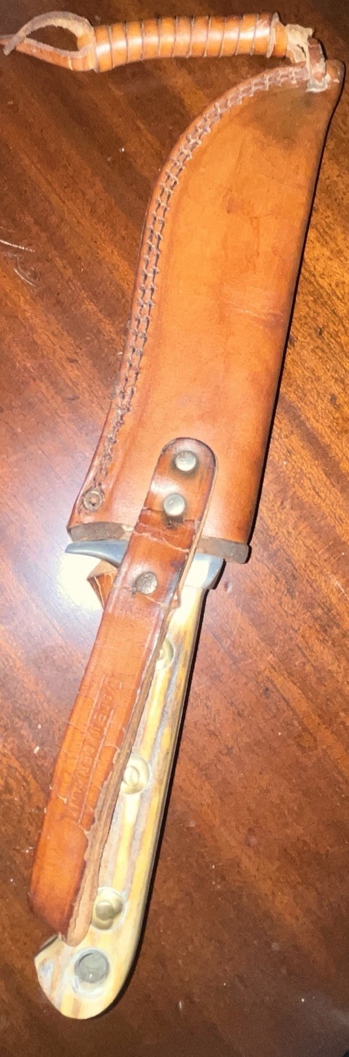 Olsen Knife Co. Elk-Hunter 2700-E hunting knife antler handle