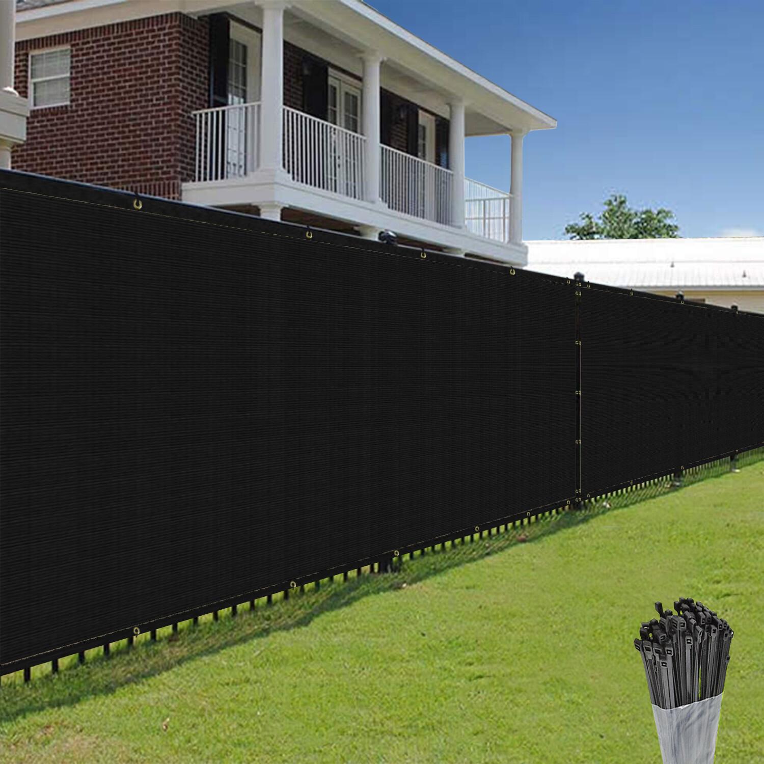 4' 5' 6'x50' Privacy Fence Screen Windscreen Mesh Fabric Shade Cover Tarp Garden