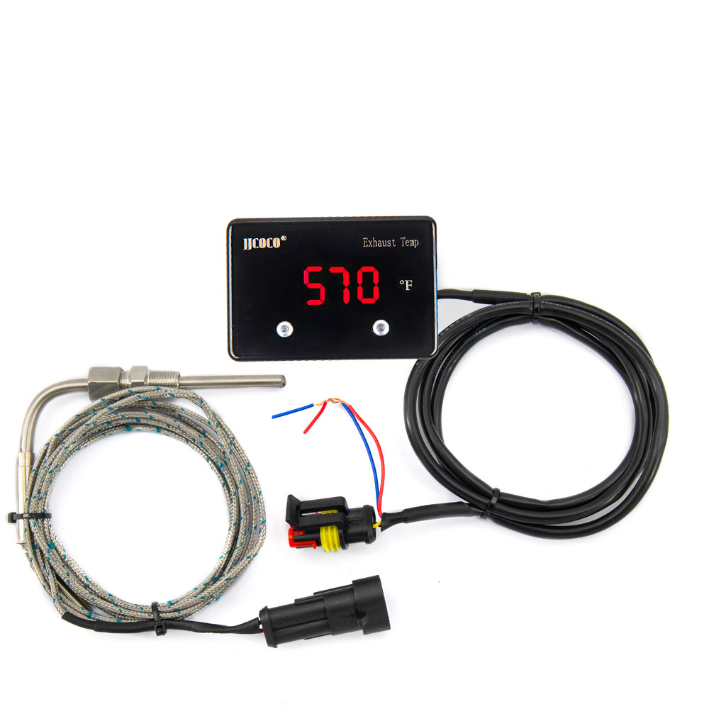 Waterproof Exhaust Gas Temperature EGT Gauge 1832 ℉ Pyrometer Kit 12V
