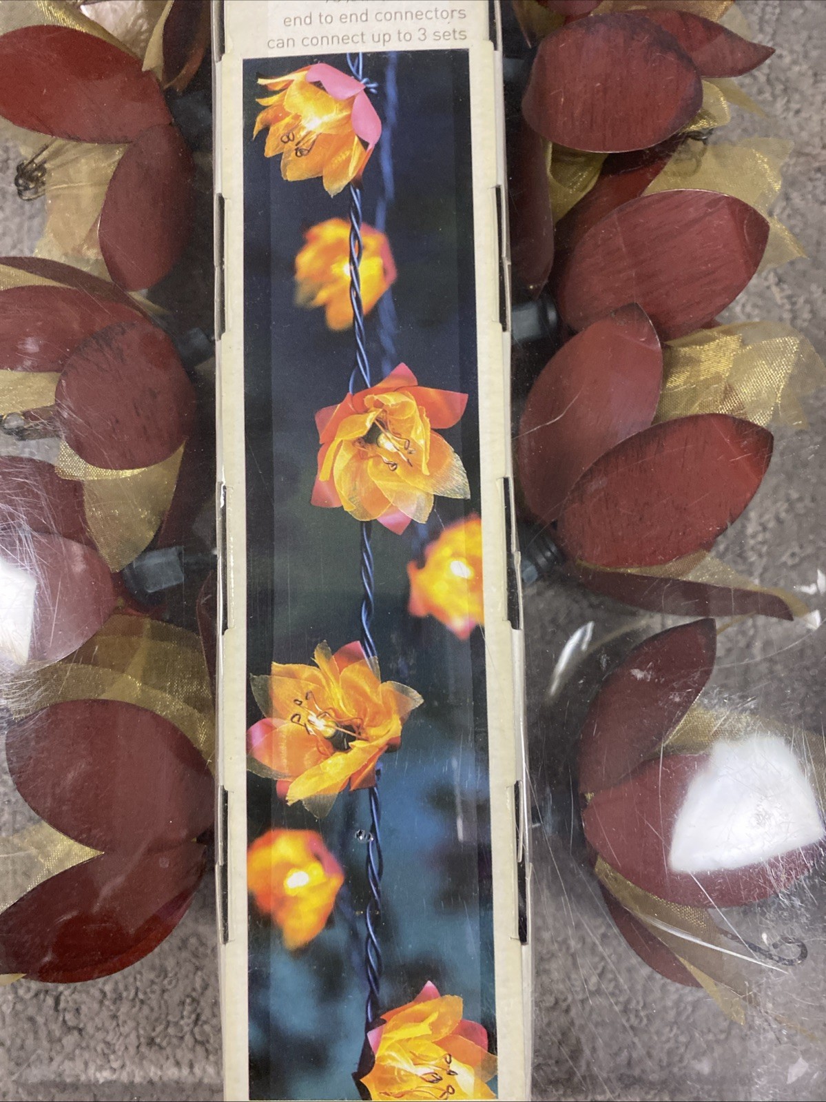 2 Sets Indoor-Outdoor Flower String Lights for Patio