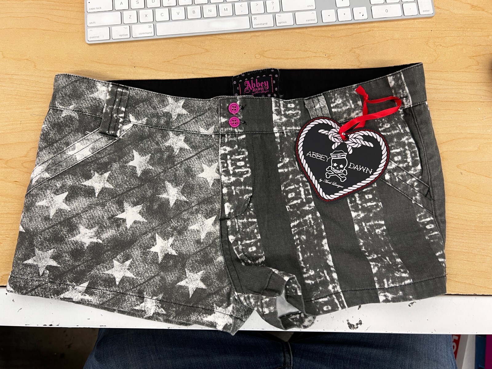 Abbey Dawn Womens American Flag Pledge Shorts