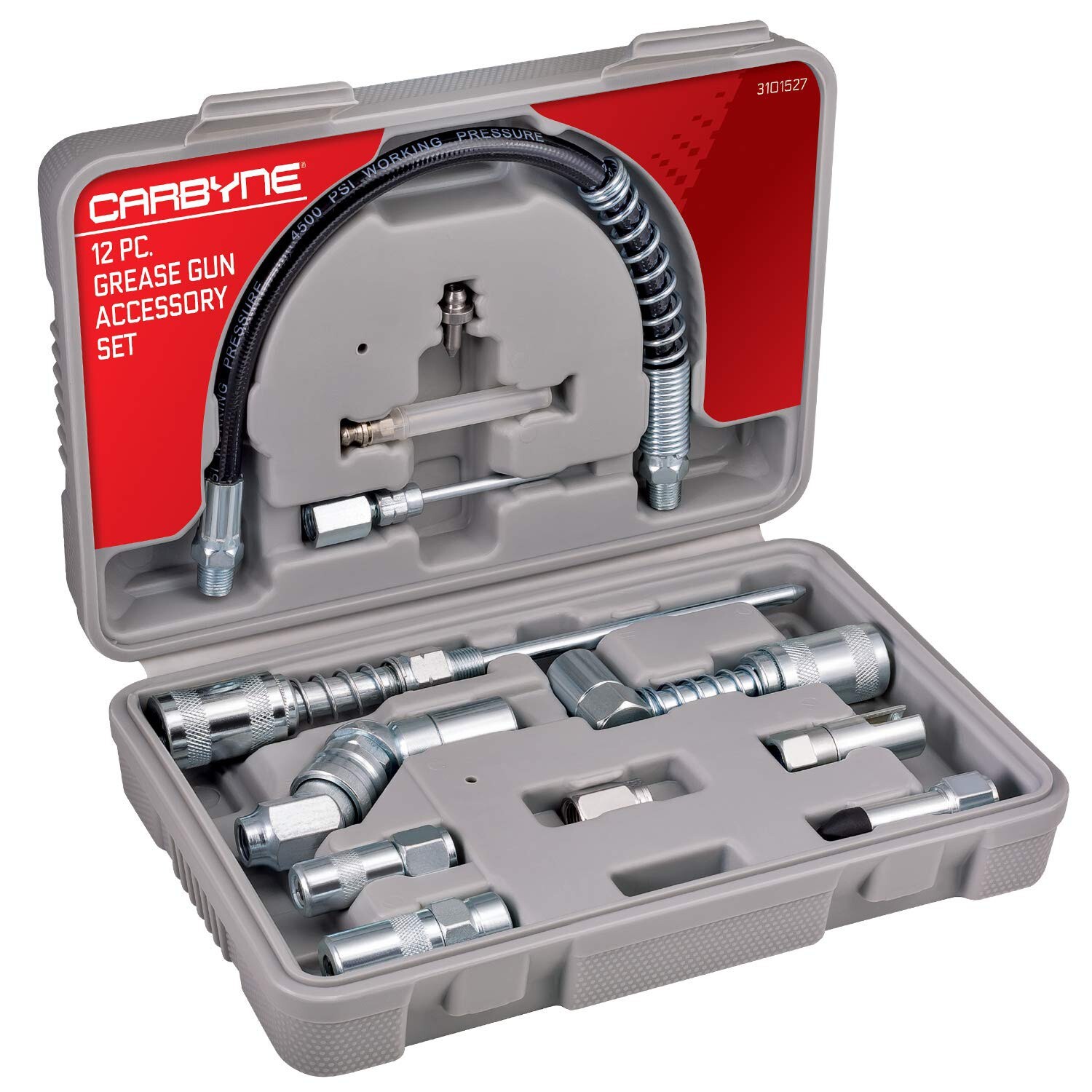 Carbyne 12 Piece Grease Gun Accessory Set | All-in-One Set Includes Couplers,...