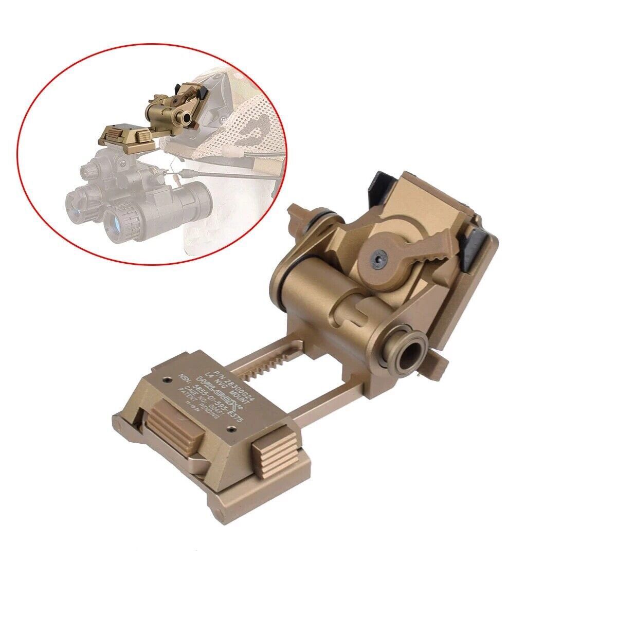 L4 G24 + KVC Universal RQE Dual Bridges NVG Mount for PVS-14 MUM DVO MINI-NSEAS