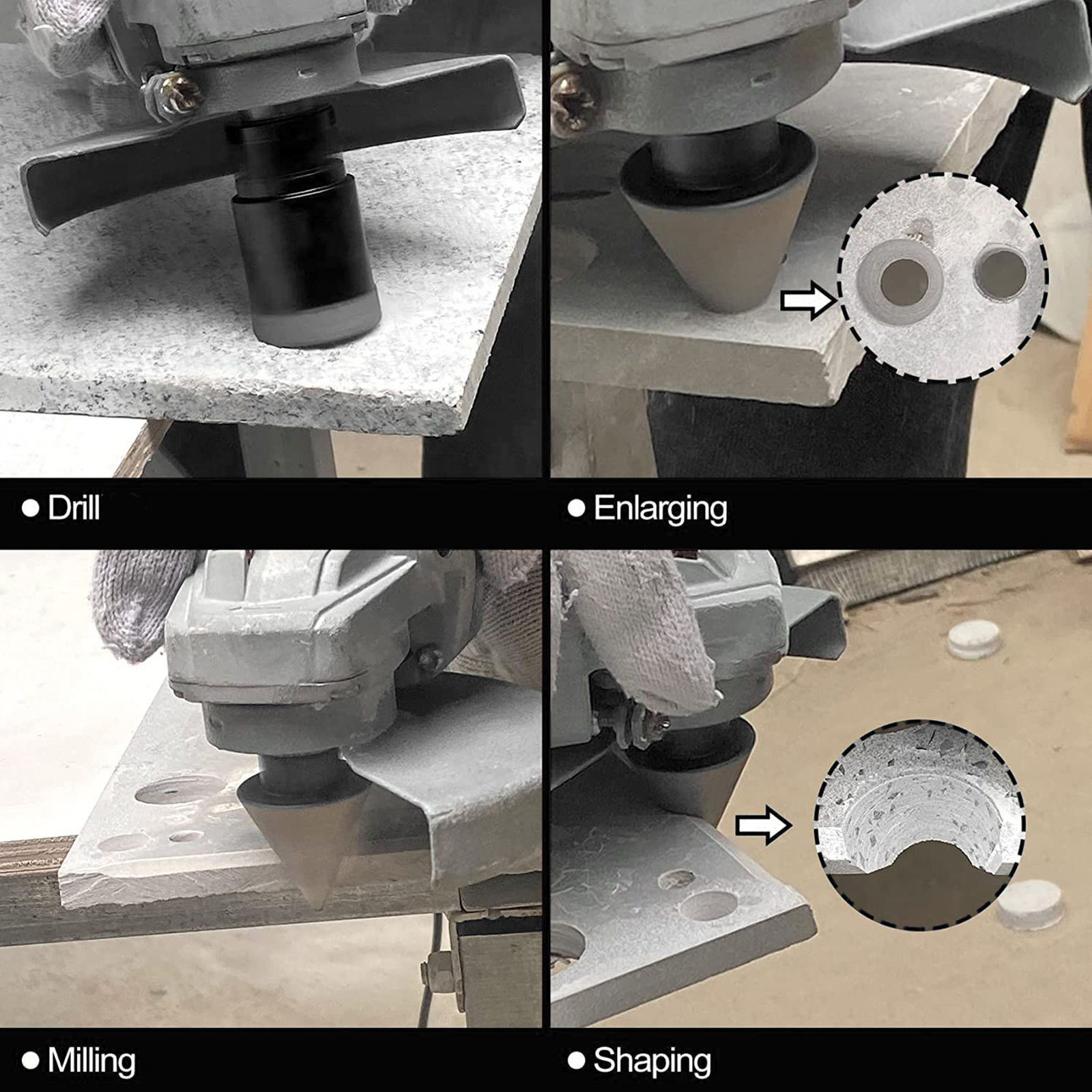 Diamond Core Drilling Bit Set Hole Saw Kit Ceramic Tile Porcelain Saw Cut Blades