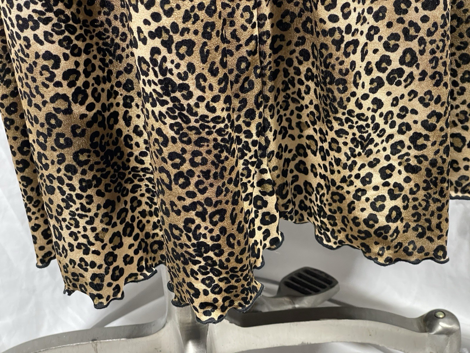 Vintage Olivia Paige Y2K Leopard Stretchy Maxi Skirt Size Medium Boho Grunge