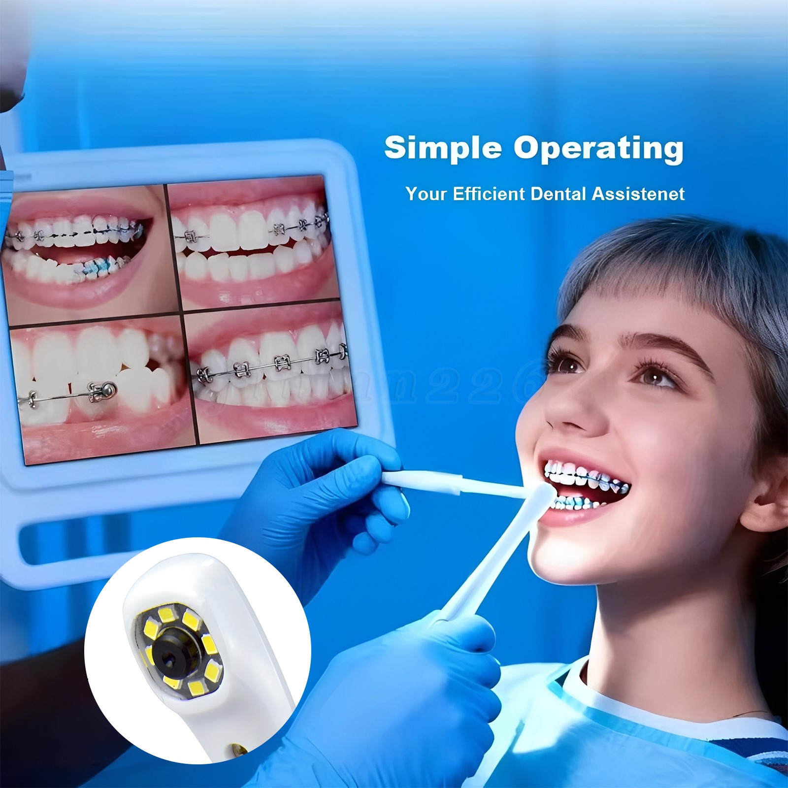 WIFI Dental Intra Oral Camera 17Inch High-Definition Digital LCD Monitor