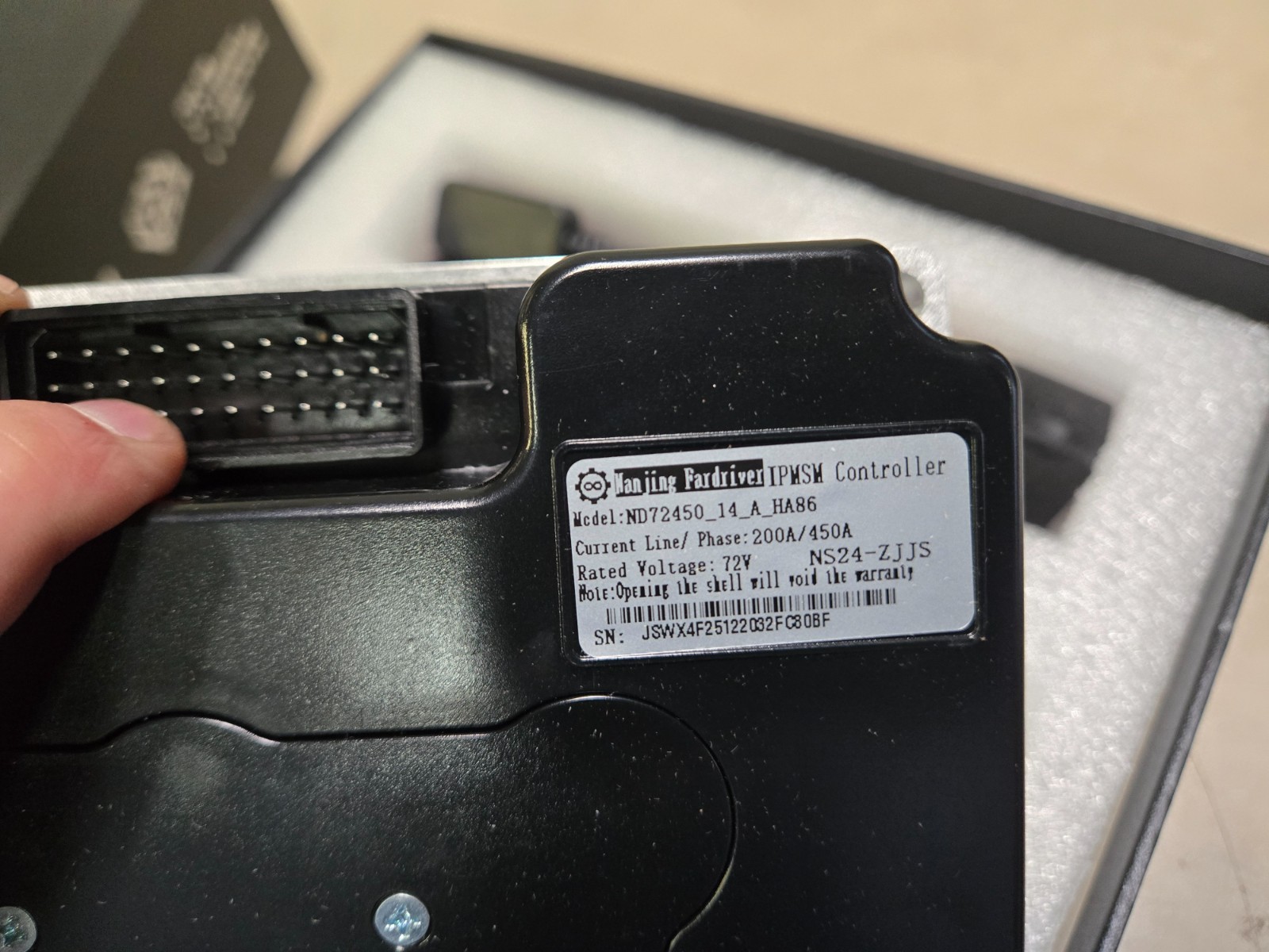 NOB FarDriver ND72450 ENCODER Controller 48-72V, 200A Battery, 450A