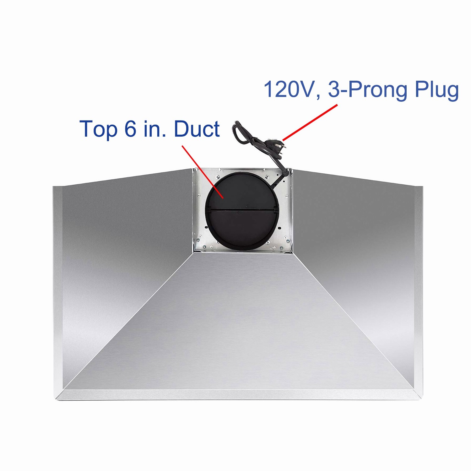 30 in Wall Mount Range Hood Stainless Steel 450CFM Convertible Kitchen Vent New