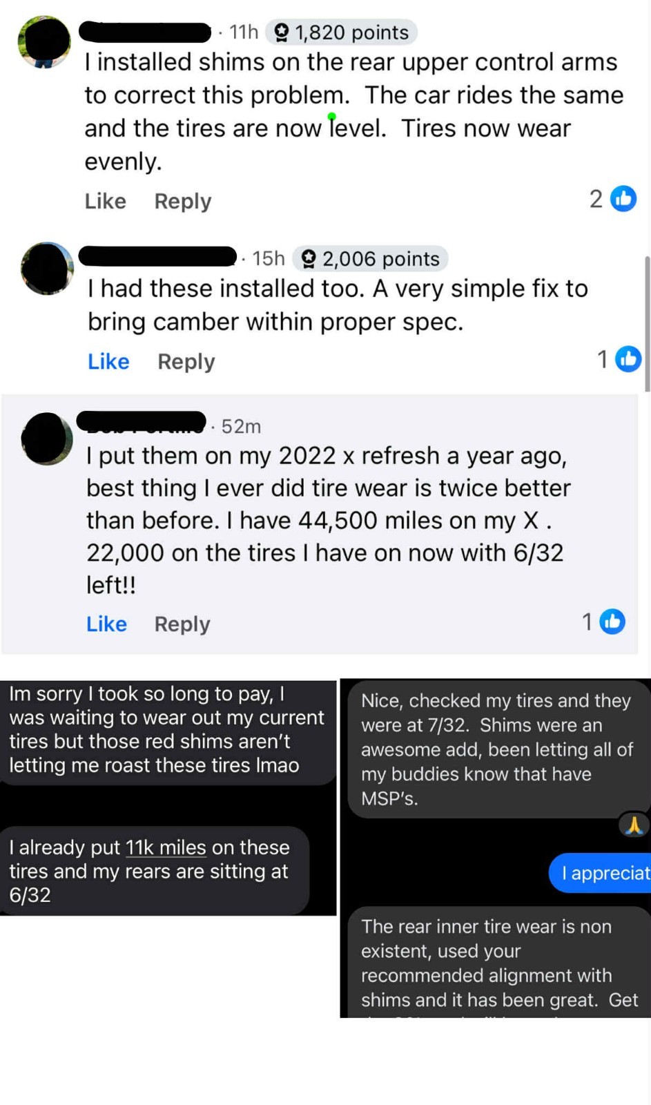 Tesla Model S/X Inner tire wear solution - Camber Shims 1.5 degree reduction