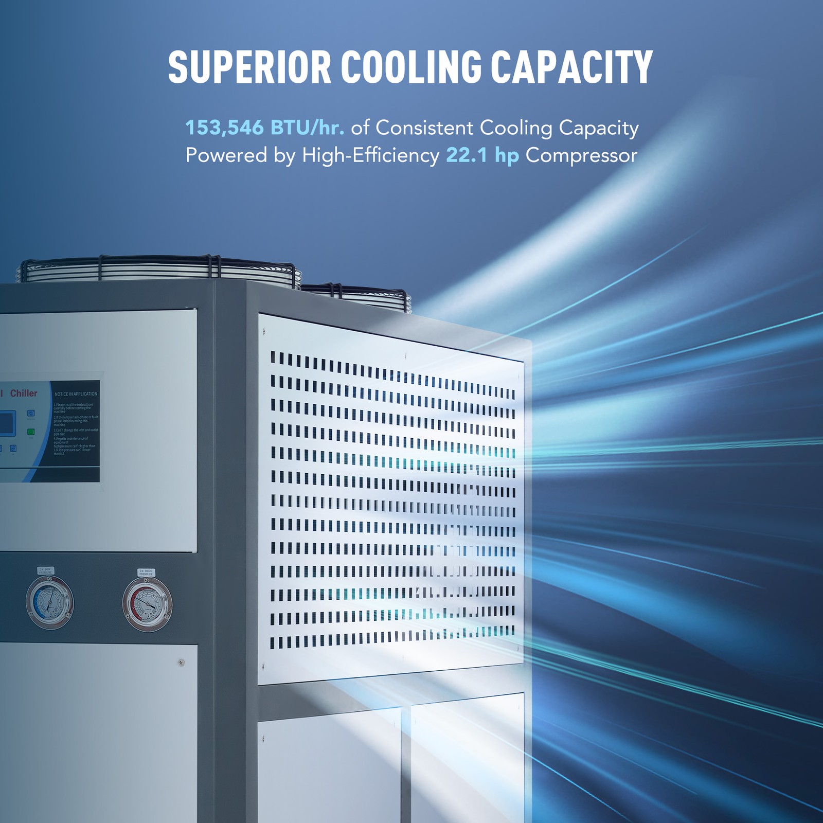 CREWORKS 22.1HP Air-Cooled Chiller for Laser Cooling Plastic Processing Welding
