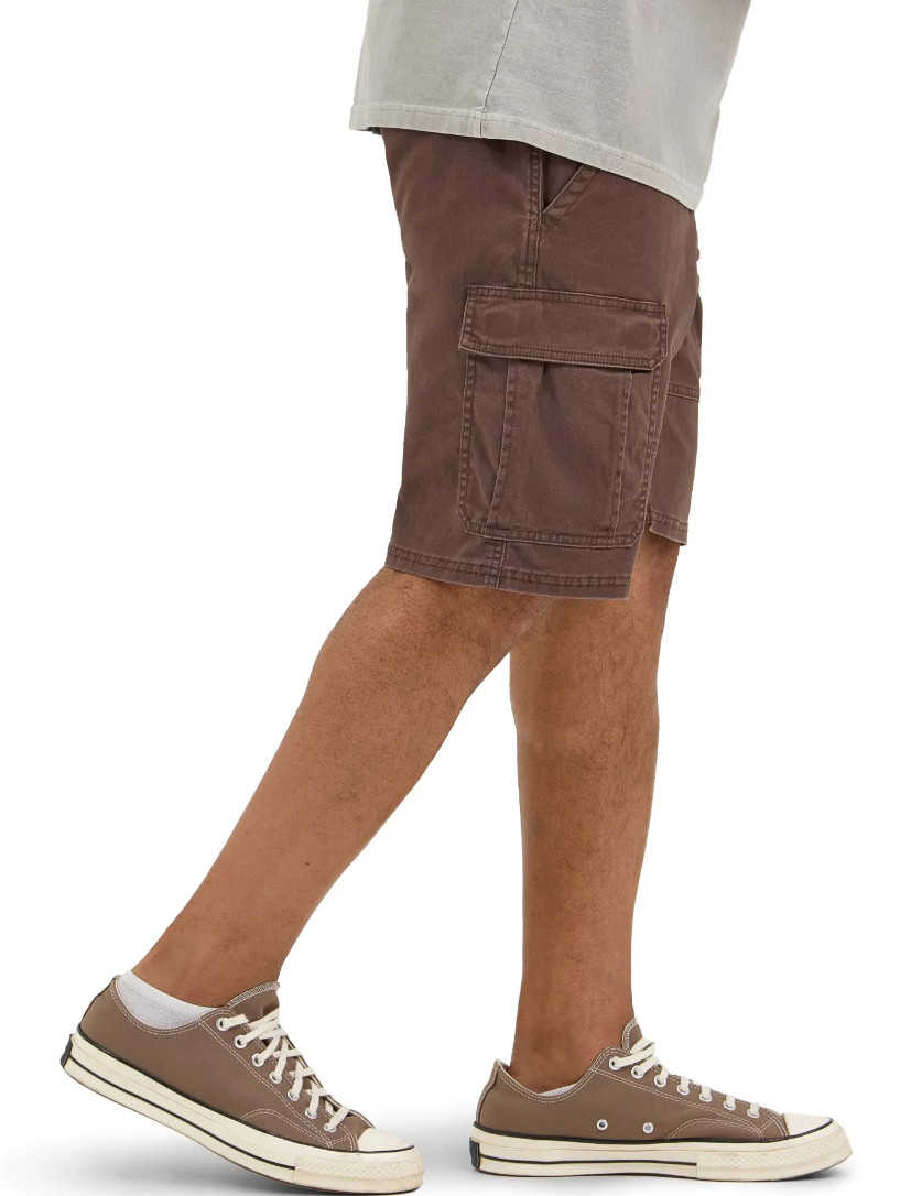 Men's Wrangler Relaxed Fit 10 in Cargo Shorts w/ Stretch Choc. Brown CHOOSE SIZE