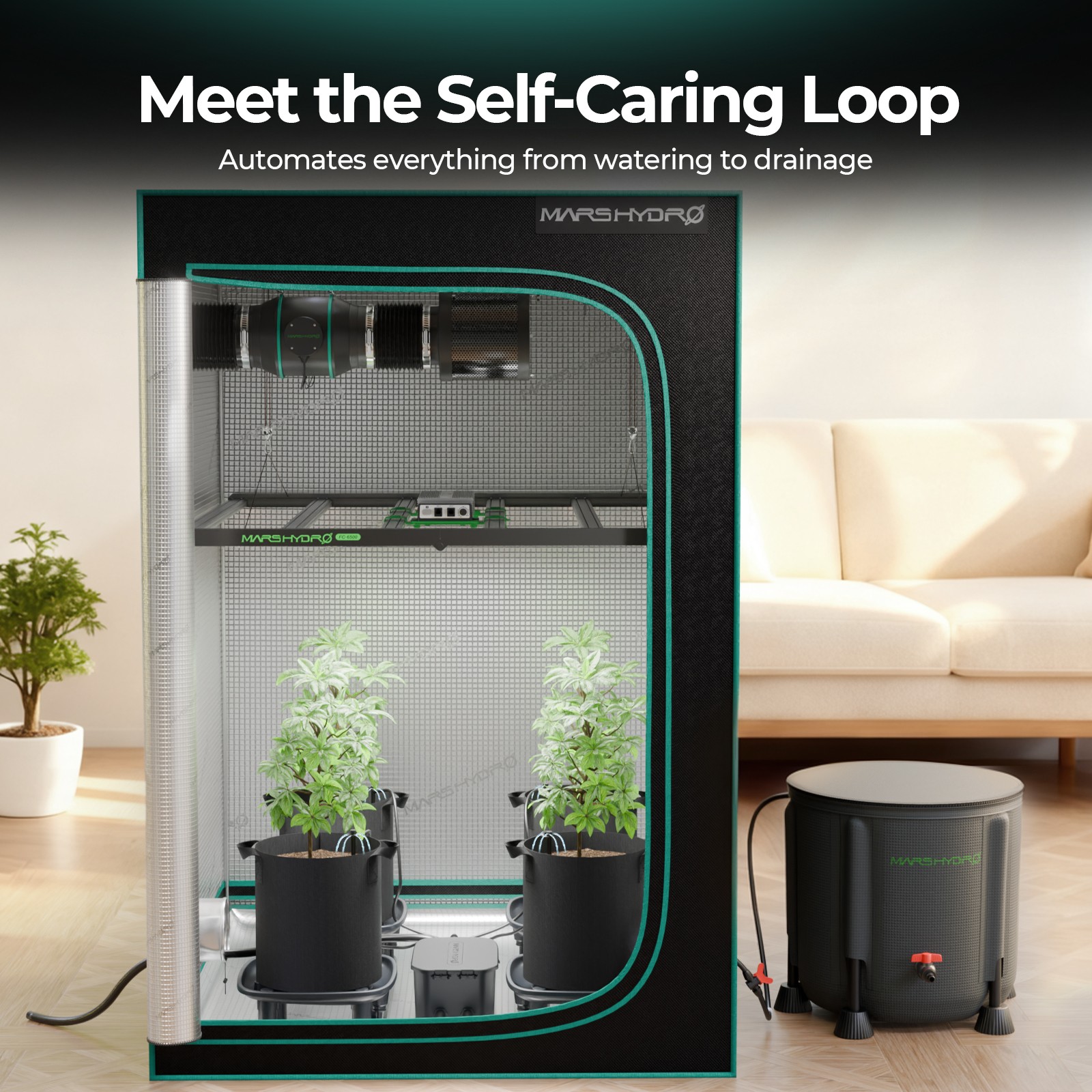 Mars Hydro 2-Pack Drainage Trays for Grow Tents and Garden Plants