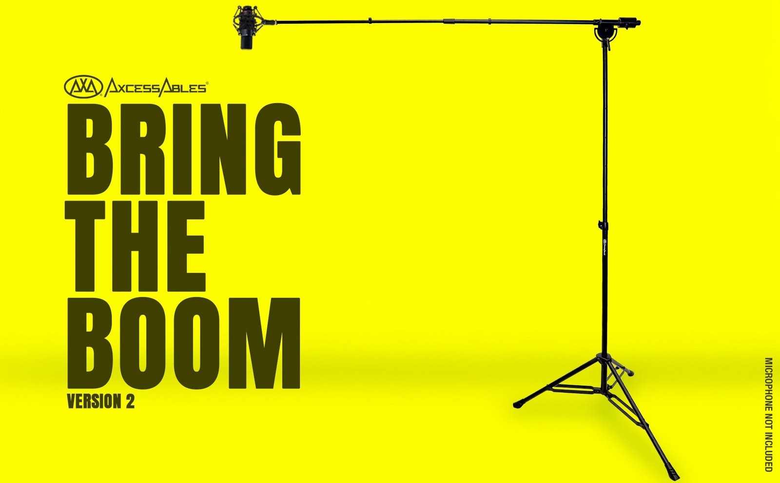 AxcessAbles AXCMB-T Heavy Duty Microphone Boom Stand with Weighted Tripod Base |