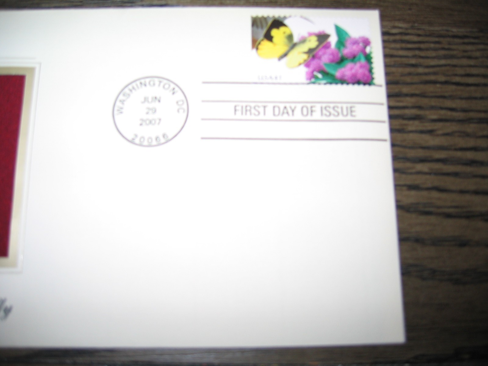 2007 Southern Dogface Butterfly Prairie Ironweed Golden Replica Cover Stamp